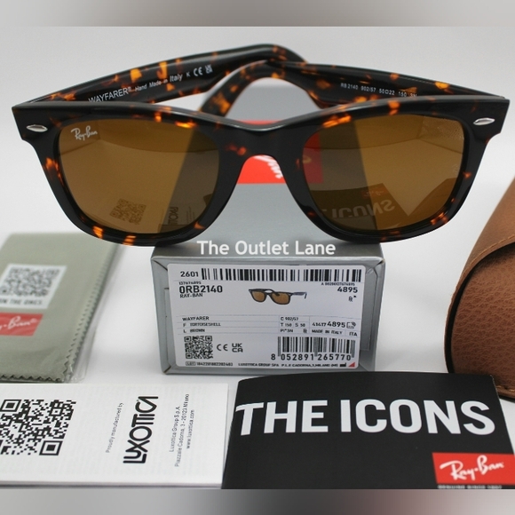 Model Display RayBan Wayfarer Brown RB2140 Tortoise - Picture 13 of 16